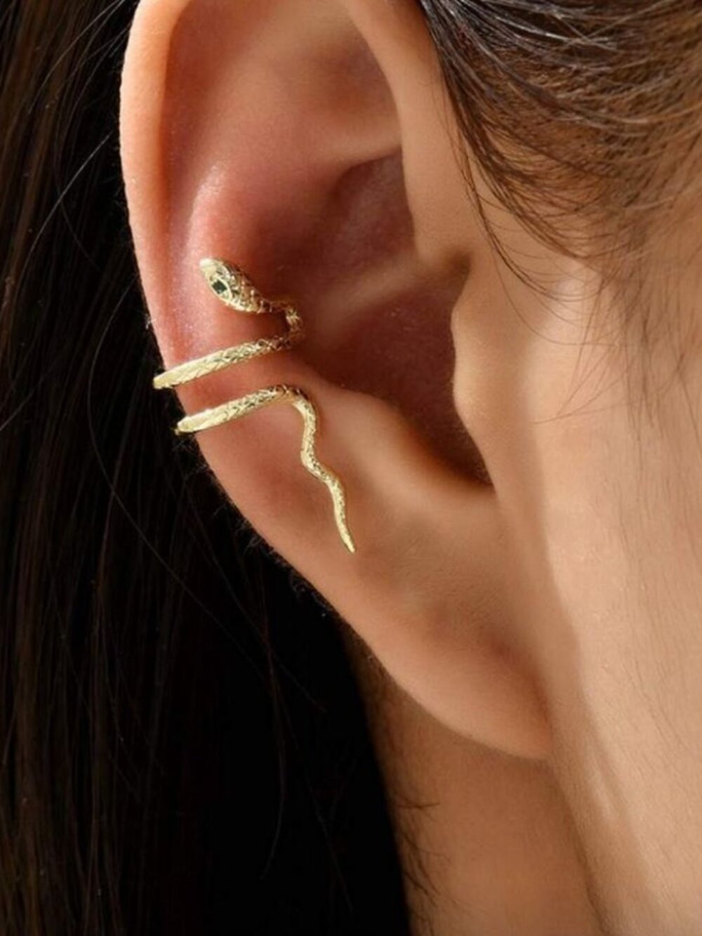 Gold SnakeEar Cuff 2123
